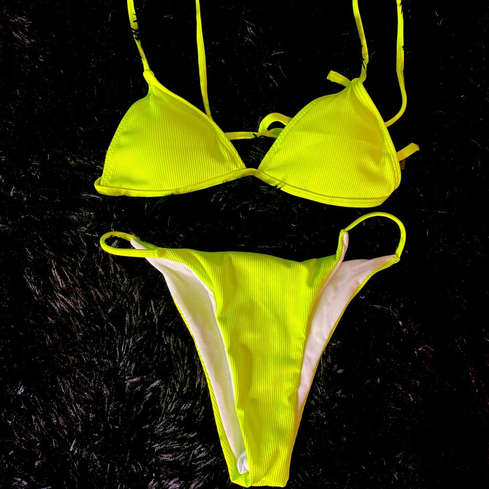 Shein Neon Yellow Bikini